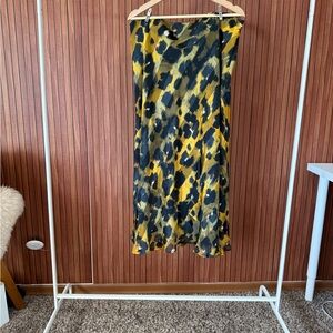 ASOS Vibrant Yellow and black Midi Skirt